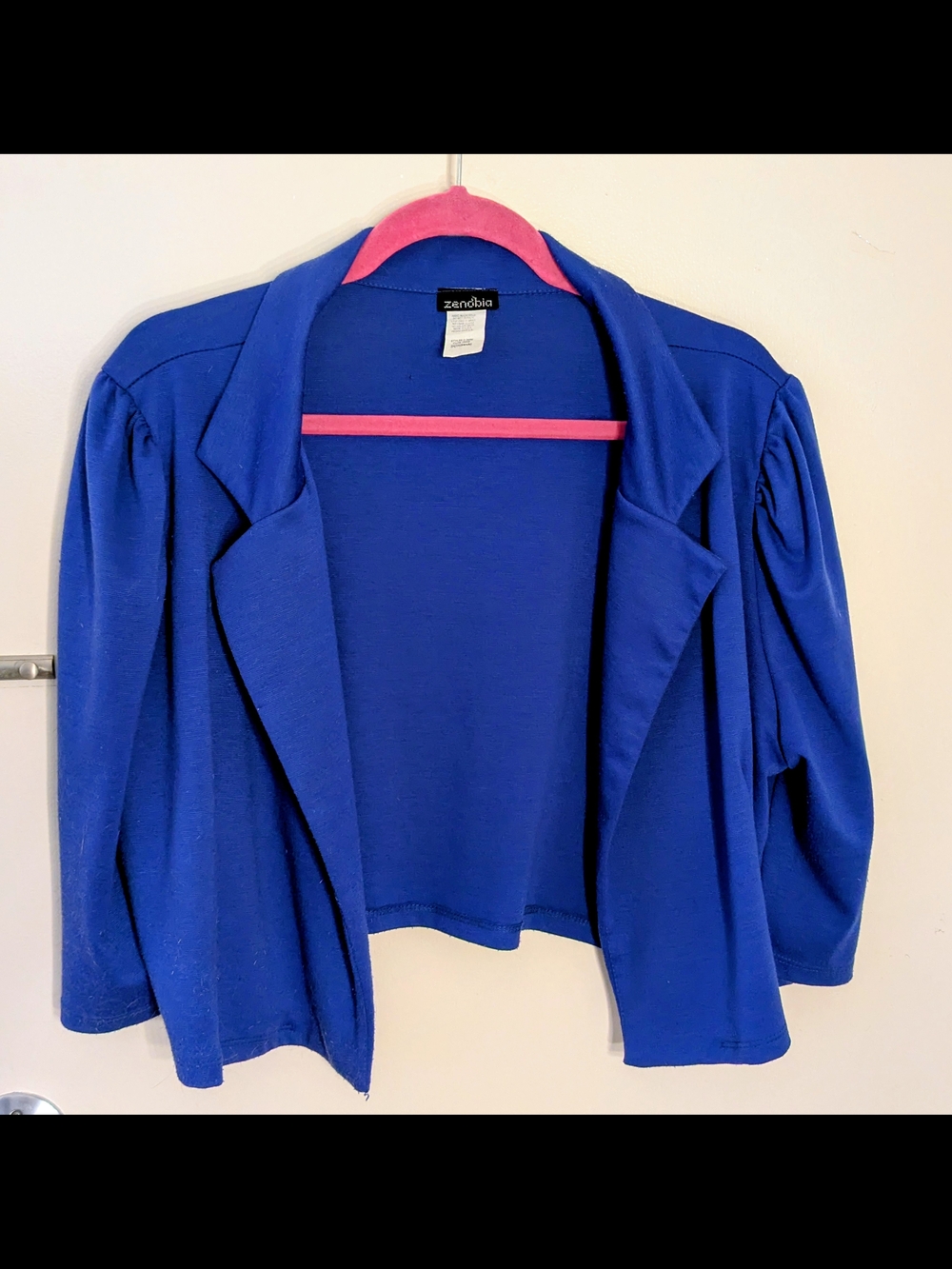 Zendalia Royal Blue Open Front Blazer